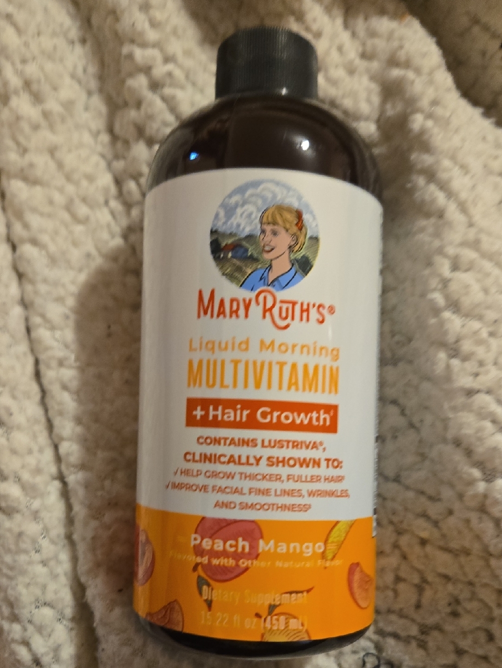 Liquid Morning Multivitamin + Hair Growth - Peach Mango (Orange)